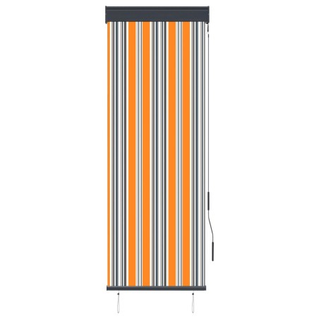 vidaXL Estor enrollable de exterior amarillo y azul 60x250 cm