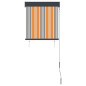 vidaXL Estor enrollable de exterior amarillo y azul 60x250 cm