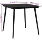 vidaXL Set de comedor de jardín 5 pzas cuerda de algodón y acero negro vidaXL Set de comedor de jardín 5 pzas cuerda de algodón y acero negro