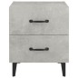 vidaXL Mesitas de noche 2 unidades gris hormigón 40x35x47,5 cm vidaXL Mesitas de noche 2 unidades gris hormigón 40x35x47,5 cm