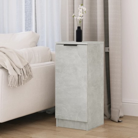 vidaXL Aparador de madera contrachapada gris hormigón 30x30x70 cm