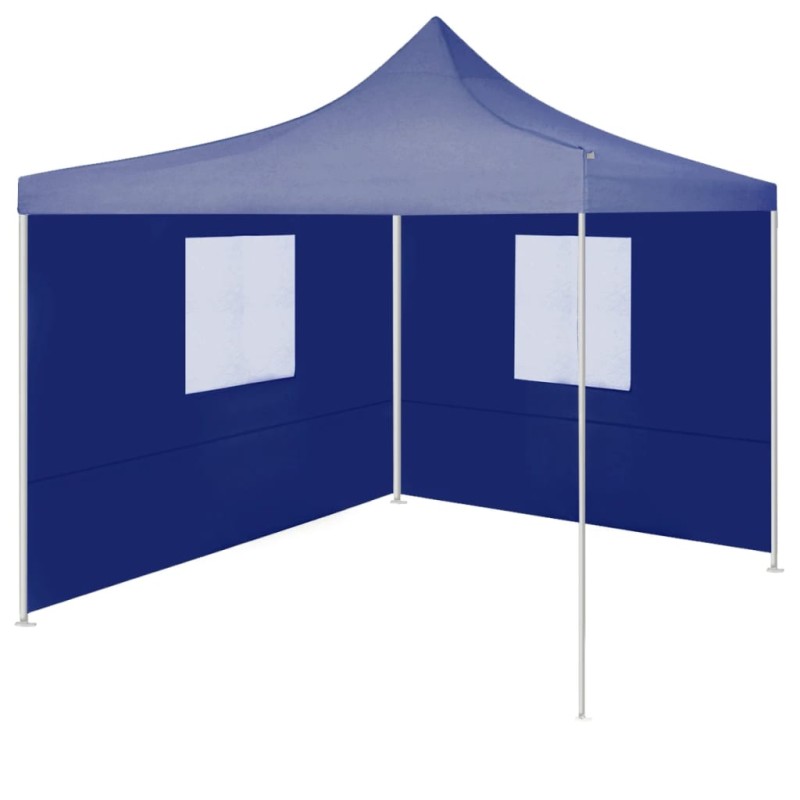 vidaXL Carpa plegable profesional con 2 paredes acero azul 2x2 m vidaXL Carpa plegable profesional con 2 paredes acero azul 2x2 m