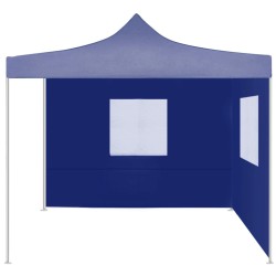 vidaXL Carpa plegable profesional con 2 paredes acero azul 2x2 m