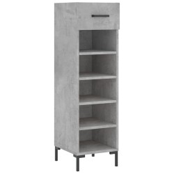 vidaXL Zapatero madera de ingeniería gris hormigón 30x35x105 cm