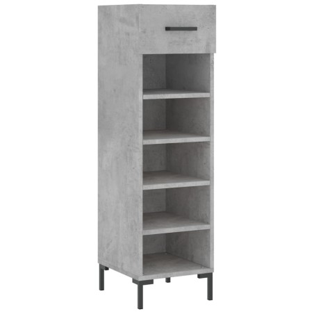 vidaXL Zapatero madera de ingeniería gris hormigón 30x35x105 cm