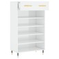 vidaXL Mueble zapatero madera contrachapada blanco brillo 60x35x105 cm vidaXL Mueble zapatero madera contrachapada blanco brillo 60x35x105 cm