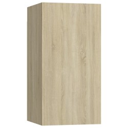vidaXL Mueble de TV madera contrachapada color roble 30,5x30x60 cm
