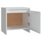 vidaXL Mesitas de noche 2 uds madera ingeniería blanco brillo