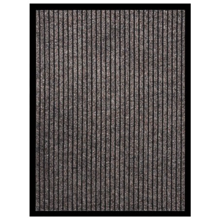 vidaXL Felpudo de rayas beige 60x80 cm