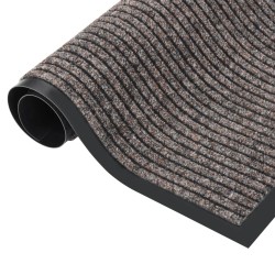 vidaXL Felpudo de rayas beige 60x80 cm