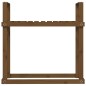 vidaXL Leñero de madera maciza pino marrón miel 110x35x108,5 cm