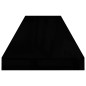 vidaXL Estante flotante de pared MDF gris brillo 90x23,5x3,8 cm