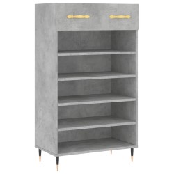 vidaXL Zapatero madera de ingeniería gris hormigón 60x35x105 cm