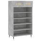 vidaXL Zapatero madera de ingeniería gris hormigón 60x35x105 cm vidaXL Zapatero madera de ingeniería gris hormigón 60x35x105 cm