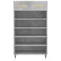vidaXL Zapatero madera de ingeniería gris hormigón 60x35x105 cm vidaXL Zapatero madera de ingeniería gris hormigón 60x35x105 cm