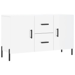vidaXL Aparador de madera de ingeniería blanco brillante 100x36x60 cm