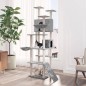 vidaXL Rascador para gatos con postes de sisal gris claro 191 cm vidaXL Rascador para gatos con postes de sisal gris claro 191 cm
