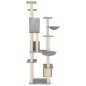 vidaXL Rascador para gatos con postes de sisal gris claro 191 cm vidaXL Rascador para gatos con postes de sisal gris claro 191 cm