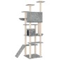 vidaXL Rascador para gatos con postes de sisal gris claro 191 cm vidaXL Rascador para gatos con postes de sisal gris claro 191 cm