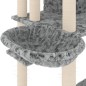 vidaXL Rascador para gatos con postes de sisal gris claro 191 cm vidaXL Rascador para gatos con postes de sisal gris claro 191 cm