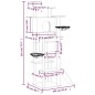 vidaXL Rascador para gatos con postes de sisal gris claro 191 cm vidaXL Rascador para gatos con postes de sisal gris claro 191 cm