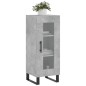 vidaXL Aparador de madera contrachapada gris hormigón 34,5x34x90 cm vidaXL Aparador de madera contrachapada gris hormigón 34,5x34x90 cm