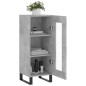 vidaXL Aparador de madera contrachapada gris hormigón 34,5x34x90 cm vidaXL Aparador de madera contrachapada gris hormigón 34,5x34x90 cm