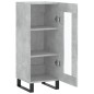 vidaXL Aparador de madera contrachapada gris hormigón 34,5x34x90 cm vidaXL Aparador de madera contrachapada gris hormigón 34,5x34x90 cm