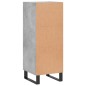 vidaXL Aparador de madera contrachapada gris hormigón 34,5x34x90 cm vidaXL Aparador de madera contrachapada gris hormigón 34,5x34x90 cm