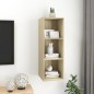 vidaXL Mueble de pared para TV madera contrachapada roble 37x37x72 cm vidaXL Mueble de pared para TV madera contrachapada roble 37x37x72 cm