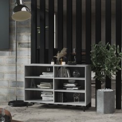 vidaXL Aparador de madera de ingeniería gris Sonoma 103,5x35x70 cm