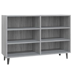 vidaXL Aparador de madera de ingeniería gris Sonoma 103,5x35x70 cm