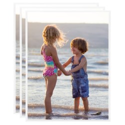 vidaXL Marcos de foto collage de pared/mesa 3 uds blanco MDF 40x50 cm