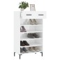 vidaXL Mueble zapatero madera contrachapada blanco brillo 60x35x105 cm vidaXL Mueble zapatero madera contrachapada blanco brillo 60x35x105 cm