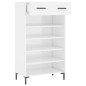vidaXL Mueble zapatero madera contrachapada blanco brillo 60x35x105 cm vidaXL Mueble zapatero madera contrachapada blanco brillo 60x35x105 cm
