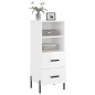 vidaXL Aparador de madera contrachapada blanco brillante 34,5x34x90 cm vidaXL Aparador de madera contrachapada blanco brillante 34,5x34x90 cm