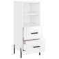 vidaXL Aparador de madera contrachapada blanco brillante 34,5x34x90 cm vidaXL Aparador de madera contrachapada blanco brillante 34,5x34x90 cm