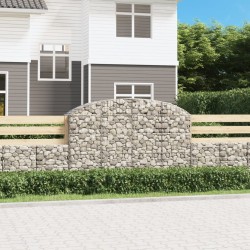 vidaXL Cesta gaviones forma arco hierro galvanizado 200x50x120/140 cm