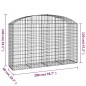 vidaXL Cesta gaviones forma arco hierro galvanizado 200x50x120/140 cm vidaXL Cesta gaviones forma arco hierro galvanizado 200x50x120/140 cm