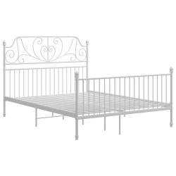 vidaXL Estructura de cama de metal blanco 160x200 cm