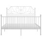 vidaXL Estructura de cama de metal blanco 160x200 cm vidaXL Estructura de cama de metal blanco 160x200 cm