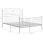 vidaXL Estructura de cama de metal blanco 160x200 cm vidaXL Estructura de cama de metal blanco 160x200 cm