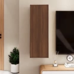 vidaXL Mueble para TV madera contrachapada roble marrón 30,5x30x90 cm