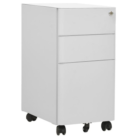 vidaXL Armario archivador móvil acero gris claro 30x45x59 cm