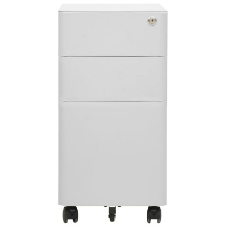 vidaXL Armario archivador móvil acero gris claro 30x45x59 cm