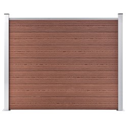 vidaXL Panel de valla WPC marrón 180x146 cm