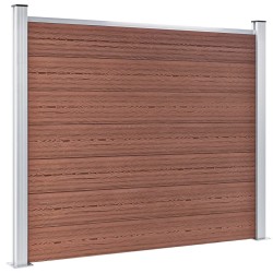 vidaXL Panel de valla WPC marrón 180x146 cm