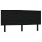 vidaXL Cabecero de cama madera maciza de pino negro 164x6x82,5 cm vidaXL Cabecero de cama madera maciza de pino negro 164x6x82,5 cm