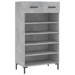 vidaXL Zapatero madera de ingeniería gris hormigón 60x35x105 cm