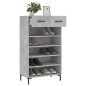 vidaXL Zapatero madera de ingeniería gris hormigón 60x35x105 cm vidaXL Zapatero madera de ingeniería gris hormigón 60x35x105 cm